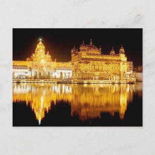 Carte postale Temple d'or Inde (nuit) Pendjab, Ind