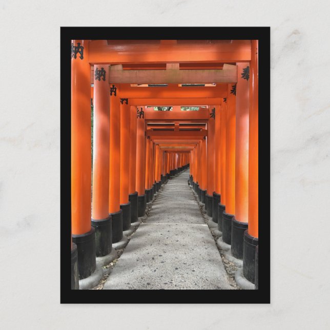Carte Postale Temple Fushimi Inari Taisha- Kyoto, Japon (Devant)