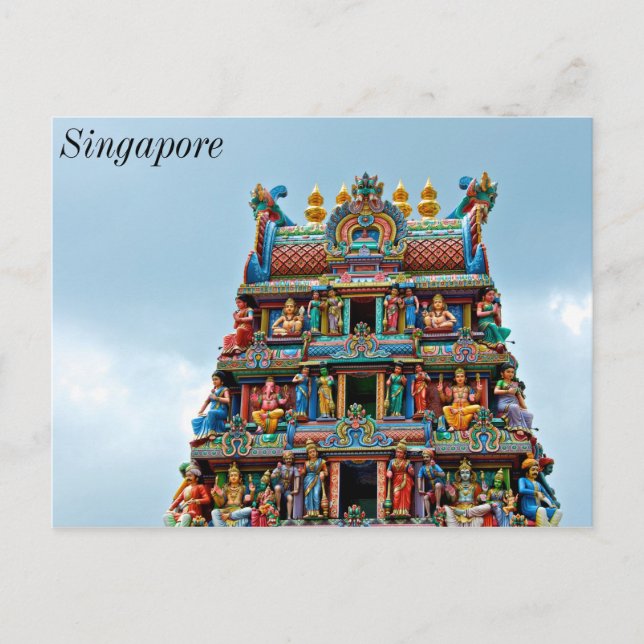 Carte Postale Temple hindou Little India Singapour (Devant)