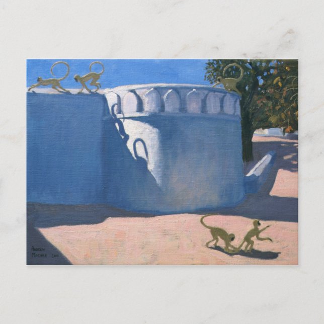 Carte Postale Temple Inde 2000 de singe (Devant)