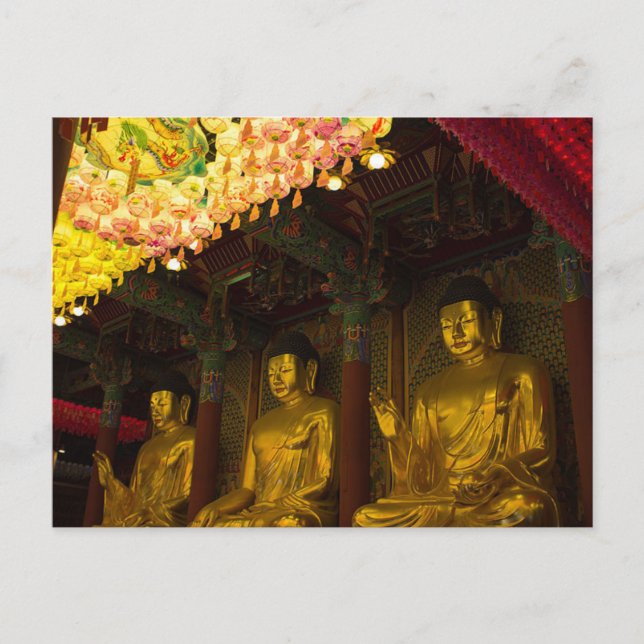 Carte postale Temple Jogyesa à Séoul, Corée du Sud (Devant)