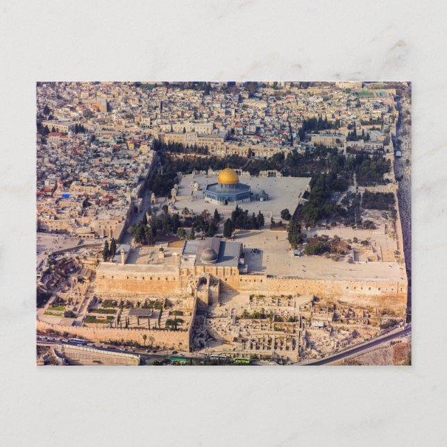 Carte Postale Temple Mont Vieux Ville Jérusalem Dôme du Rocher (Devant)