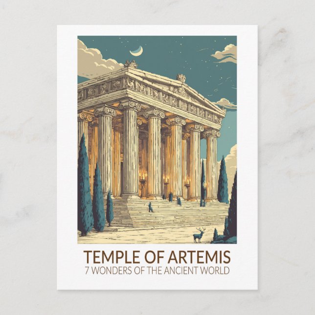Carte Postale Temple of Artemis Seven Wonders of the World Art (Devant)