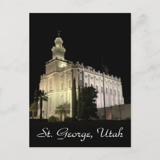Carte Postale Temple Saint George Utah Mormon