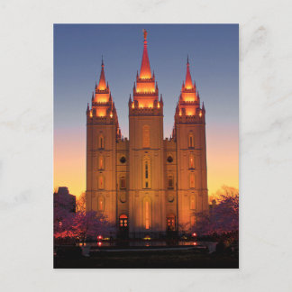 Carte postale Temple Salt Lake à Dusk