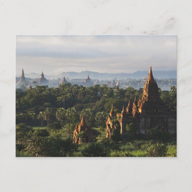 Carte Postale Temples au lever du soleil, Bagan, Myanmar (Devant)