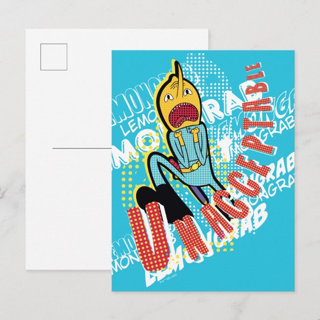 Carte Postale Temps d'aventure | Attaque au citron "INACCEPTABLE (Devant / Derrière)