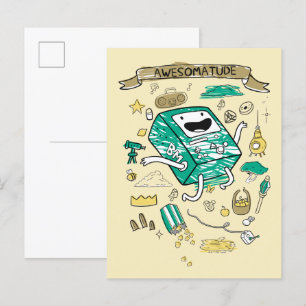 Carte Postale Temps d'aventure Croquis BMO "Awesomatude"