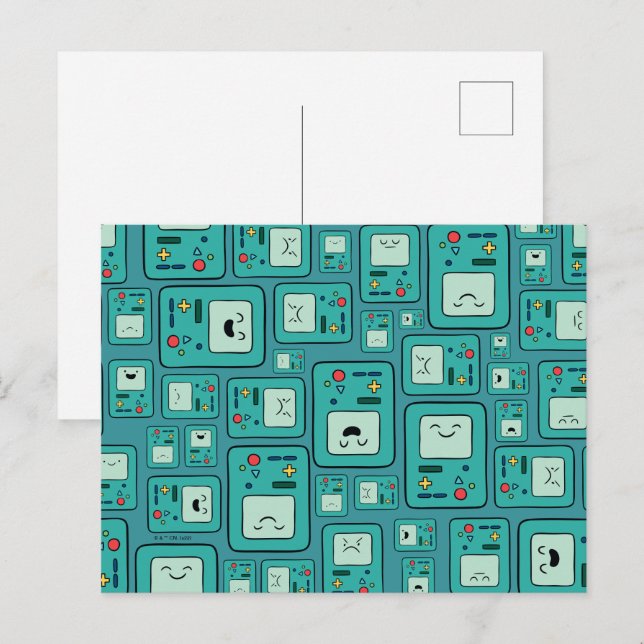 Carte Postale Temps d'aventure | Motif BMO (Devant / Derrière)
