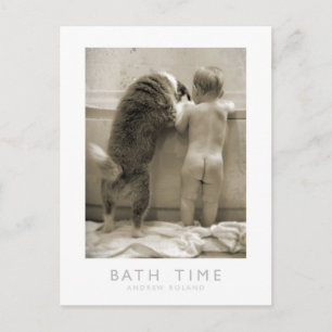 Carte postale Temps de bain