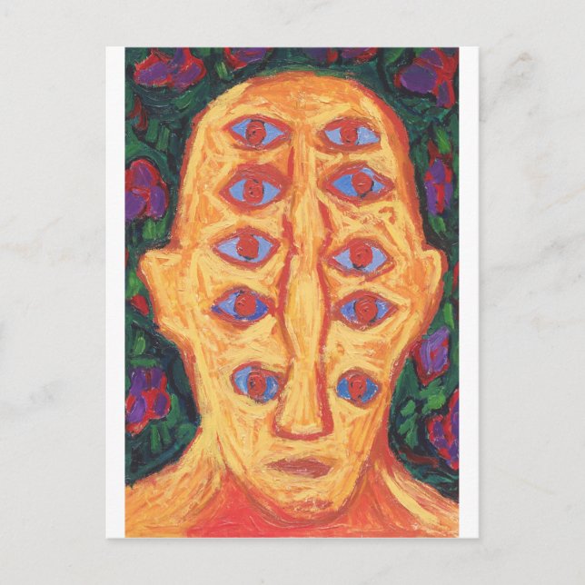 Carte Postale Ten Blue Eyes (étrange expressionnisme portrait su (Devant)