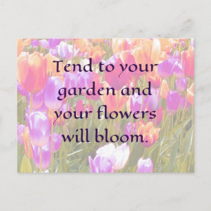 Carte Postale tend vers votre jardin et vos fleurs fleuriront
