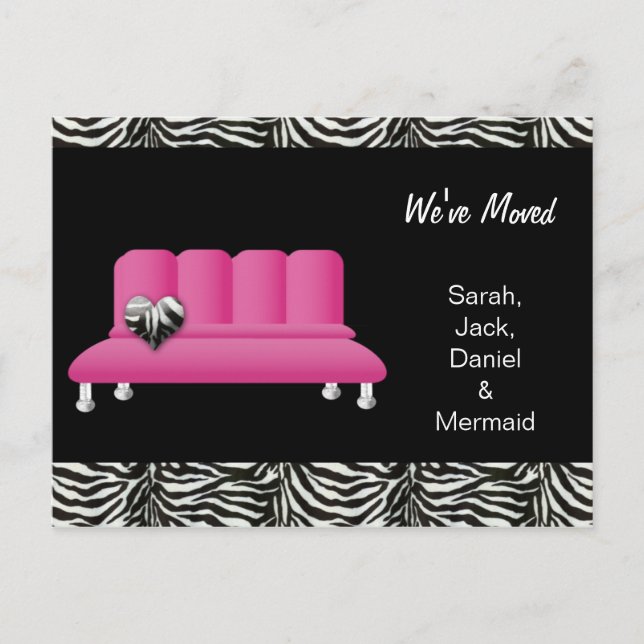 carte postale tendance nous avons déménagé (Devant)