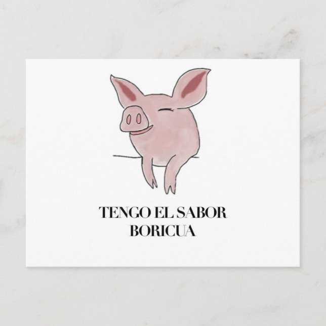 Carte Postale Tengo el Sabor Boricua. (Devant)