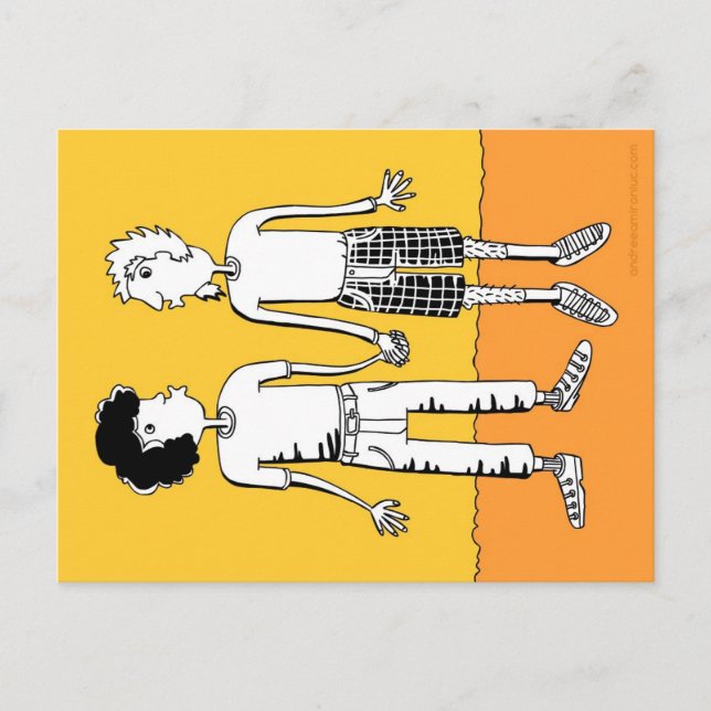 Carte Postale Tenir les mains (Devant)
