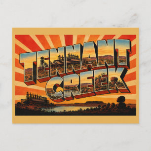 Carte Postale Tennant Creek NT Voyage Artistique Rétro