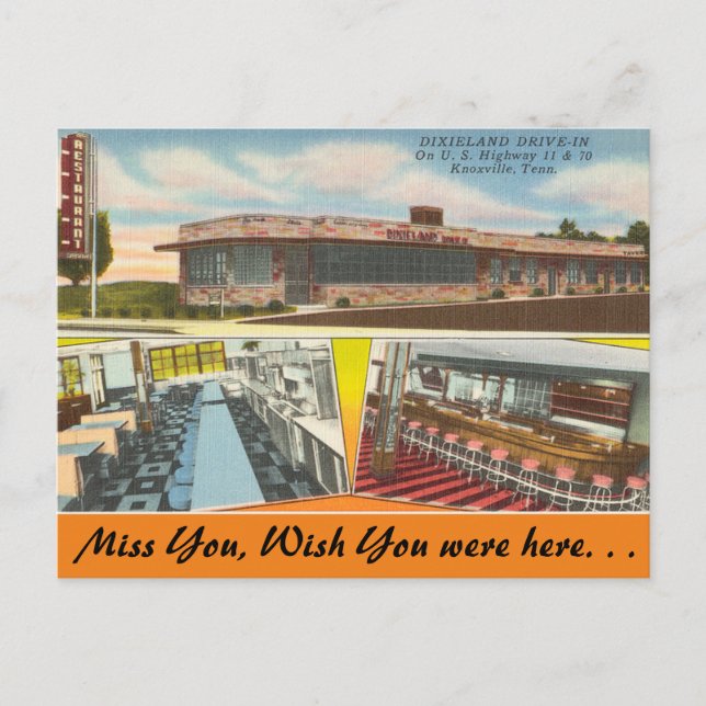 Carte Postale Tennessee, Entrée Dixieland, Knoxville (Devant)