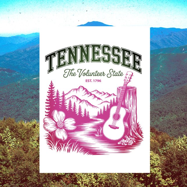 Carte Postale Tennessee The Volunteer State Travel Souvenir (Tennessee The Volunteer State Travel Souvenir Postcard
)