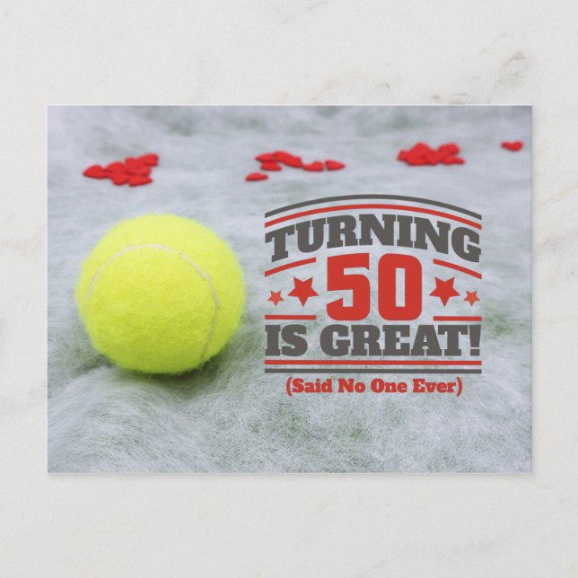 Carte Postale Tennis 50e anniversaire est grand (Devant)