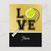 Tennis ballon et raquette avec LOVE pour le joueur