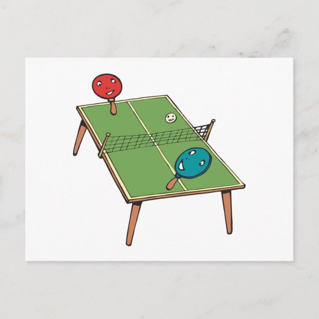 Carte Postale Tennis De Table (Devant)