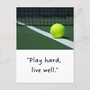 Carte Postale Tennis drôle Dire des citations Slogan pour le jou