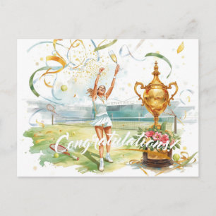 Carte Postale Tennis  félicitations au joueur