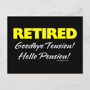 Carte Postale Tension au revoir à la retraite