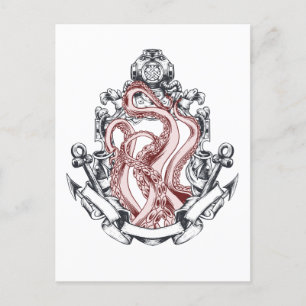 Carte Postale Tentacles De Calmar De Miroir Lovecraftian Horror