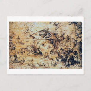 Carte Postale Tentation de Saint Antony le Grand, Pieter Bruegel