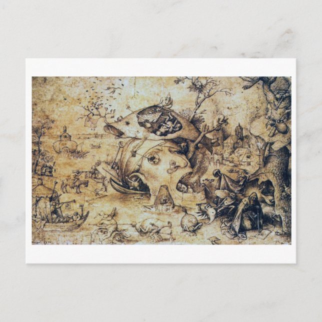 Carte Postale Tentation de Saint Antony le Grand, Pieter Bruegel (Devant)