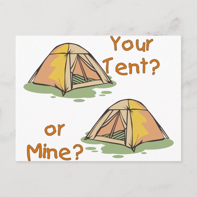 Carte Postale Tentes de camping (Devant)