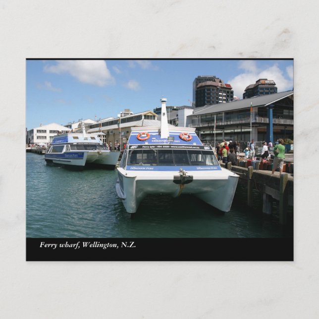 Carte Postale Terminal de traversiers, Wellington (N.-Z.) (Devant)