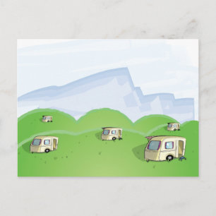Carte Postale terrain de caravaning