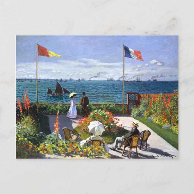 Carte Postale Terrasse à Sainte Adresse, Claude Monet (Devant)