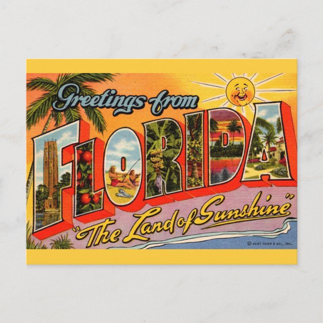 Carte Postale Terre de Salutation Ensoleillée (Devant)