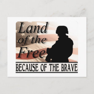 Carte Postale Terre des Libres à cause des Braves