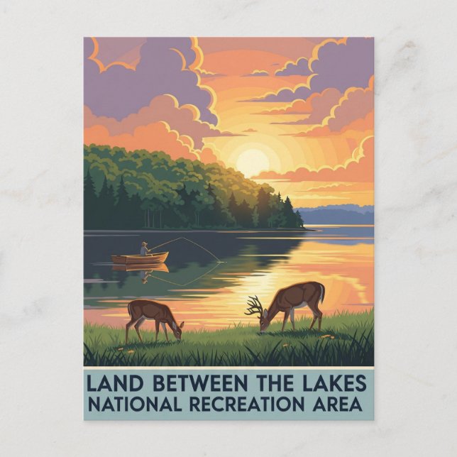 Carte Postale Terre entre les lacs Kentucky Travel (Devant)