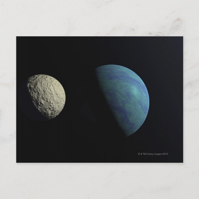Carte Postale Terre et lune (Devant)