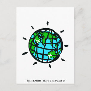 Carte Postale TERRE Il n'y a pas de Planète B - Conservation - É