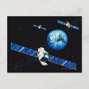 Carte Postale Terre orbitale satellite