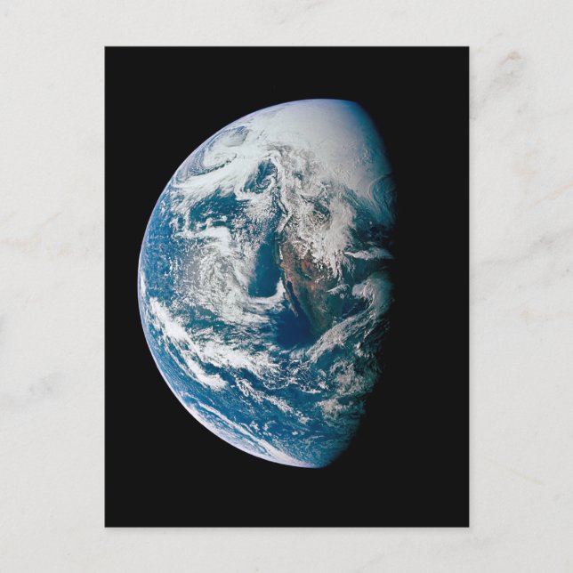 Carte Postale Terre Tirée De L'Appareil Spacecraft Apollo 13. (Devant)