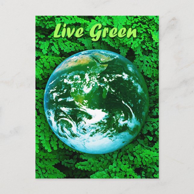 Carte Postale Terre verte - conscience écologique (Devant)