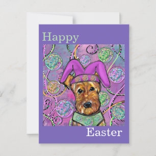 CARTE POSTALE TERRIER AIREDALE  