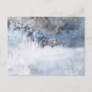 CARTE POSTALE TERRITOIRE DU LOUP HIVER