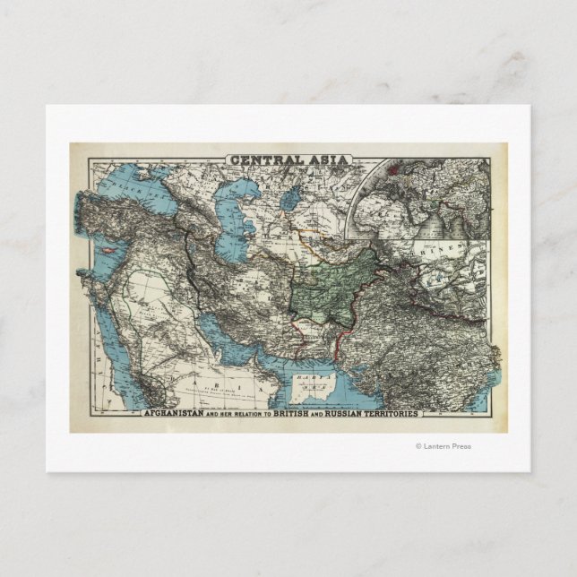 Carte Postale Territoires britannique et russe d'Afghanistan (Devant)