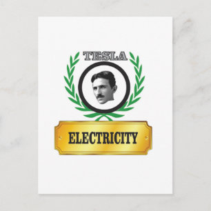Carte Postale tesla d'électricité