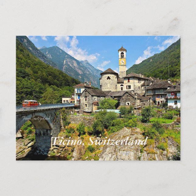 Carte Postale Tessin, Suisse photographie pittoresque (Devant)