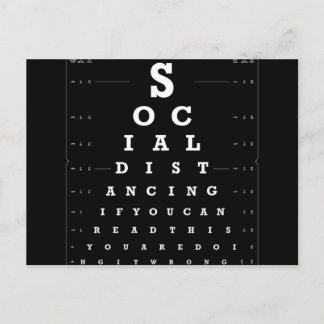Carte Postale Test de l'œil de distanciation sociale version som