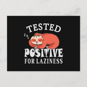 Carte Postale Testé positif pour la paresse Sloth